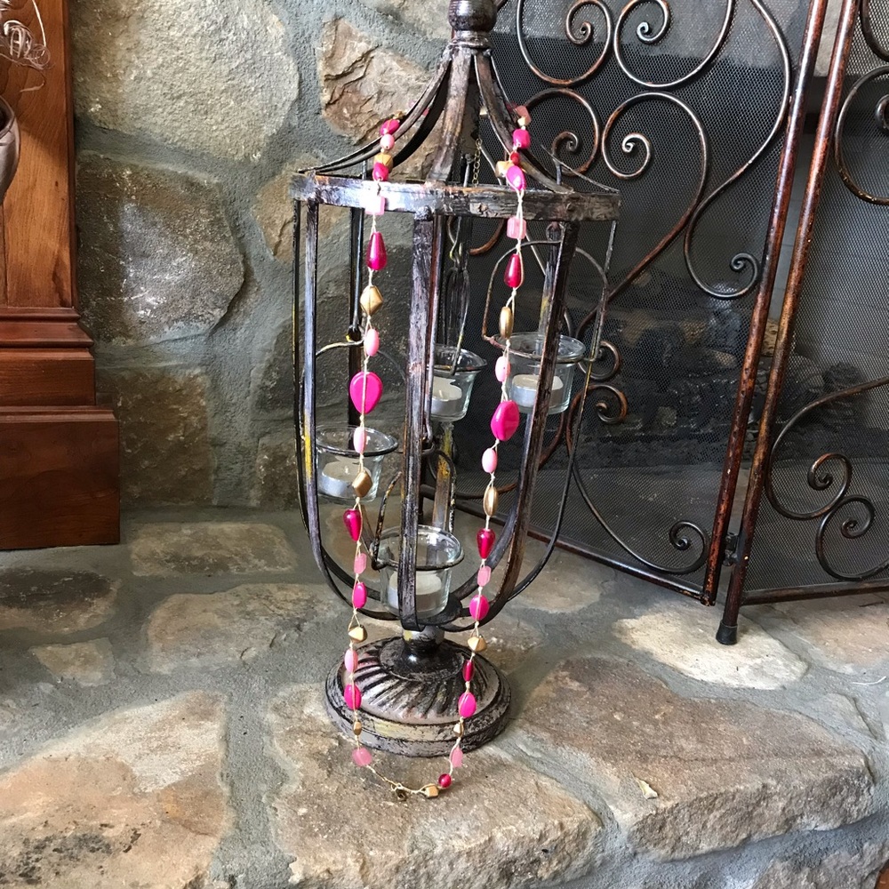 Beautiful two tone pink necklace multi wear.